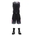 Komplettes Basketball-Set für Herren mit ärmellosem Trikot in Schwarz und Violett. - Schwarz
