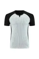 Professional striped basketball referee shirt with black sleeves and white stripes. - S / Tops / Black & White Stripes