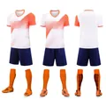 Orange and white gradient soccer jersey set with shorts, socks and cleats - 3XS / Tops / White (T9)
