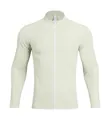 Breathable stand collar long sleeve sports jacket in light sage green textured fabric - S / Tops / Light Khaki
