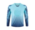 Professional men's padded soccer goalkeeper long-sleeved jersey in blue gradient design - XS / Tops / Glossy Blue