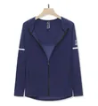 Giacca a vento con cappuccio blu navy da donna per sport all'aperto e sole estivo - EU XS / Top / Blu Notte