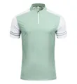 Kurzärmeliges schnelltrocknendes Sport-Poloshirt in Minzgrün und Weiß - S / Oberteile / Avocadogrün
