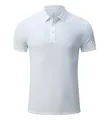 Polo blanco de manga corta para hombre, tejido deportivo transpirable de secado rápido - XS / Tops / Blanco Puro