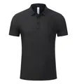 Polo negro de manga corta transpirable y de secado rápido, talla europea, estilo casual - XS / Tops / Negro Básico