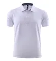 Men's white quick-dry sports polo shirt with short sleeves, breathable high elasticity material - S / Tops / White