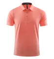 Coral pink quick-dry sports polo shirt with short sleeves and breathable fabric - S / Tops / Bright Orange