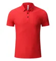 Polo de hombre rojo de manga corta de secado rápido en tejido de malla transpirable slim. - XS / Tops / Rojo China