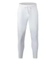 White breathable elastic sweatpants for men and women with adjustable drawstring waist - EU XS / Bottoms / Pure White