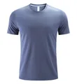 T-shirt de sport bleu à séchage rapide pour hommes avec détails réfléchissants - 110 / Hauts / Gris fumé
