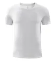 T-shirt de sport blanc à séchage rapide et respirant avec col rond et manches courtes - S / Hauts / Blanc