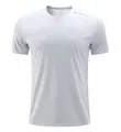T-shirt de sport blanc à séchage rapide, col rond et détails réfléchissants sur l'épaule - 110 / Hauts / Blanc Pur