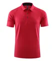 Breathable men's quick-dry short-sleeve sports polo shirt in vibrant red finish - Red