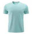 T-shirt de sport respirant à séchage rapide pour hommes bleu aqua avec détails - 110 / Hauts / Vert Sauge