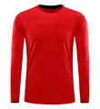 Camiseta deportiva roja de manga larga de secado rápido para correr y fitness al aire libre - Rojo