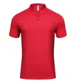 Men's red moisture-wicking sports polo shirt with quick-dry fabric and short sleeves. - China Red