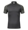 Polo de sport pour hommes avec col montant à demi-zip et tissu respirant à séchage rapide - S / Hauts / Noir