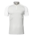 Polo de sport bicolore à demi-zip pour homme, blanc et gris clair, séchage rapide - S / Hauts / Khaki