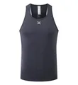Men's dark grey quick-dry sleeveless running tank top for fitness and training - S / Tops / City Gray