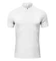 Camiseta deportiva blanca de secado rápido con media cremallera en tejido de seda helada - S / Tops / Blanco