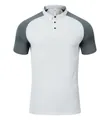 Men's quick-dry sports polo shirt in white and grey two-tone design for training - S / Tops / Cloud Grey