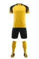 Breathable yellow and black soccer jersey kit with shorts and socks training set - 4XS / Top And Bottom / Yellow