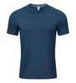 Camiseta deportiva azul de cuello redondo y secado rápido para correr y entrenar - S / Tops / Azul Marino