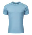 Camiseta deportiva de manga corta azul claro, transpirable y de secado rápido para correr - S / Tops / Azul Hielo