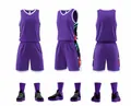Professionelles lila schnelltrocknendes Basketballtrikot-Set mit passenden Socken für Herren - 3XS / Oberteil und Unterteil (632#) / Lila