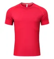 Lightweight breathable red quick-dry short-sleeved sports t-shirt for fitness training - Red