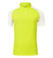 Breathable neon yellow and white men's quick-dry sports polo shirt for running training - Lemon Yellow