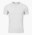 Solid color white sports quick-dry t-shirt with crew neck and breathable fabric - Cloud Gray