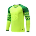 Padded long-sleeve neon yellow and green goalkeeper jersey for soccer training - 3XL / Tops / Fluorescent Green