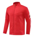 Rote langärmelige sportliche Badminton-Trainingsjacke mit Passion-Schrift am Ärmel - 3XS / Oberteil Und Unterteil / Rot