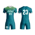 Customizable teal gradient football jersey set with number 23 sublimation print design - XXS / Top And Bottom / Style 2