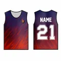 Custom professional sublimation soccer jersey with red and blue gradient pattern details - XXS / Tops / Strapless Training Bib