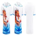 Camiseta técnica de barco dragón de secado rápido con estampado de dragón tradicional - M / Top Y Pantalón / Blanco