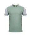 Schnelltrocknendes Sport-T-Shirt für Herren in Grün und Weiß mit Rundhals - S / Oberteile / Avocadogrün