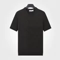 T-shirt in maglia a trecce da uomo con girocollo in un elegante colore grigio scuro - Grigio scuro