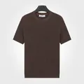 T-shirt en maille à manches courtes pour hommes de couleur café pour l'été - Café