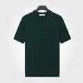 T-shirt chic pour hommes à manches courtes en maille torsadée col rond vert foncé - M / Hauts / Vert