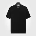 T-shirt premium da uomo in maglia waffle di seta ghiacciata con girocollo in nero puro - Taglia M / Top / Nero