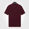 Men's ice silk mock neck short sleeve knit T-shirt featuring a wine red color finish - Wine Red 7059