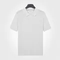 Polo classique en tricot blanc à manches courtes pour homme style d'été décontracté chic - M / Hauts / Abricot