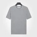 Premium men's cooling waffle knit short sleeve T-shirt in grey with a round neck - M / Tops / Gray