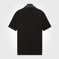 T-shirt en maille côtelée à manches courtes et col demi-haut pour hommes, couleur café - M / Hauts / Café 7059