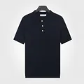 Polo en maille bleu roi pour homme avec un style américain vintage élégant - M / Hauts / Bleu saphir
