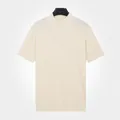 T-shirt homme à col montant en maille côtelée abricot, tissu frais en soie glacée. - M / Hauts / Abricot 7059