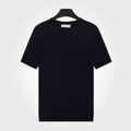 T-shirt en tricot haut de gamme à manches courtes et col rond pour hommes en bleu roi - L / Hauts / Bleu saphir