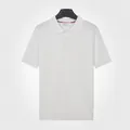 Men's white knit ice silk Polo shirt with seagull collar in premium business style - M / Tops / White